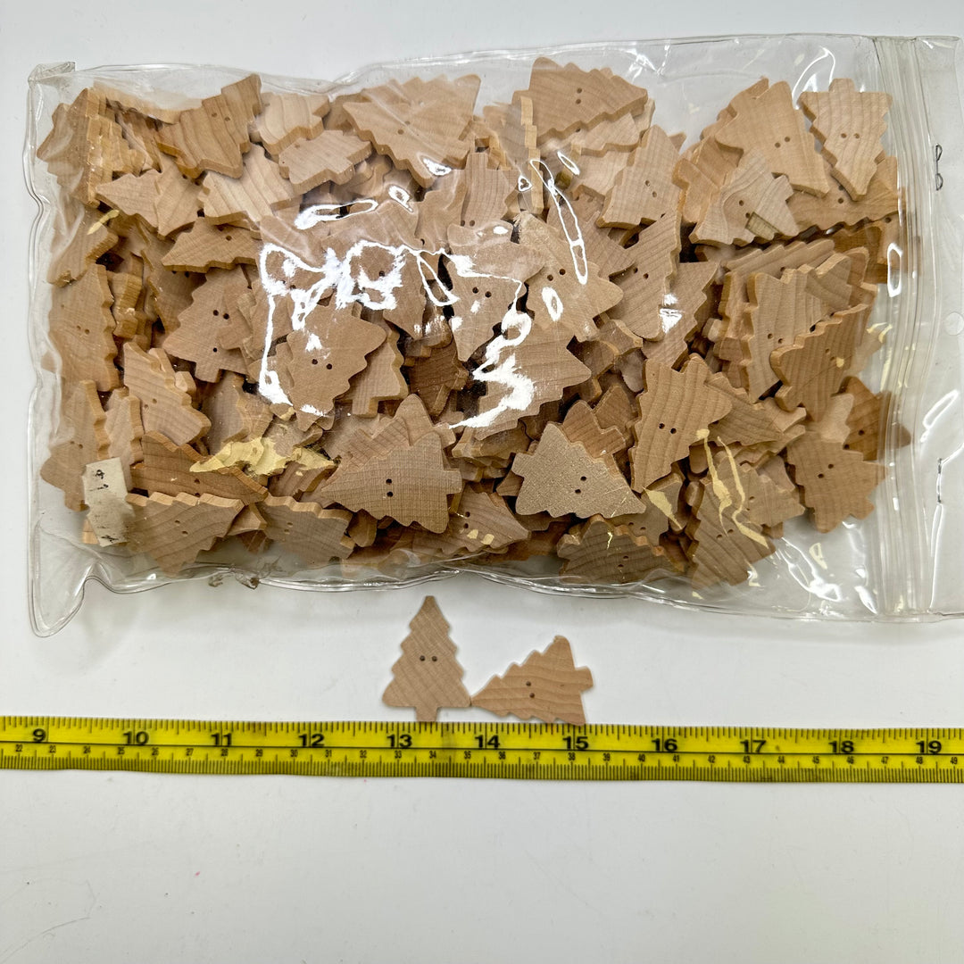 Tree Craft Buttons Craft - Wood - 50 Pack