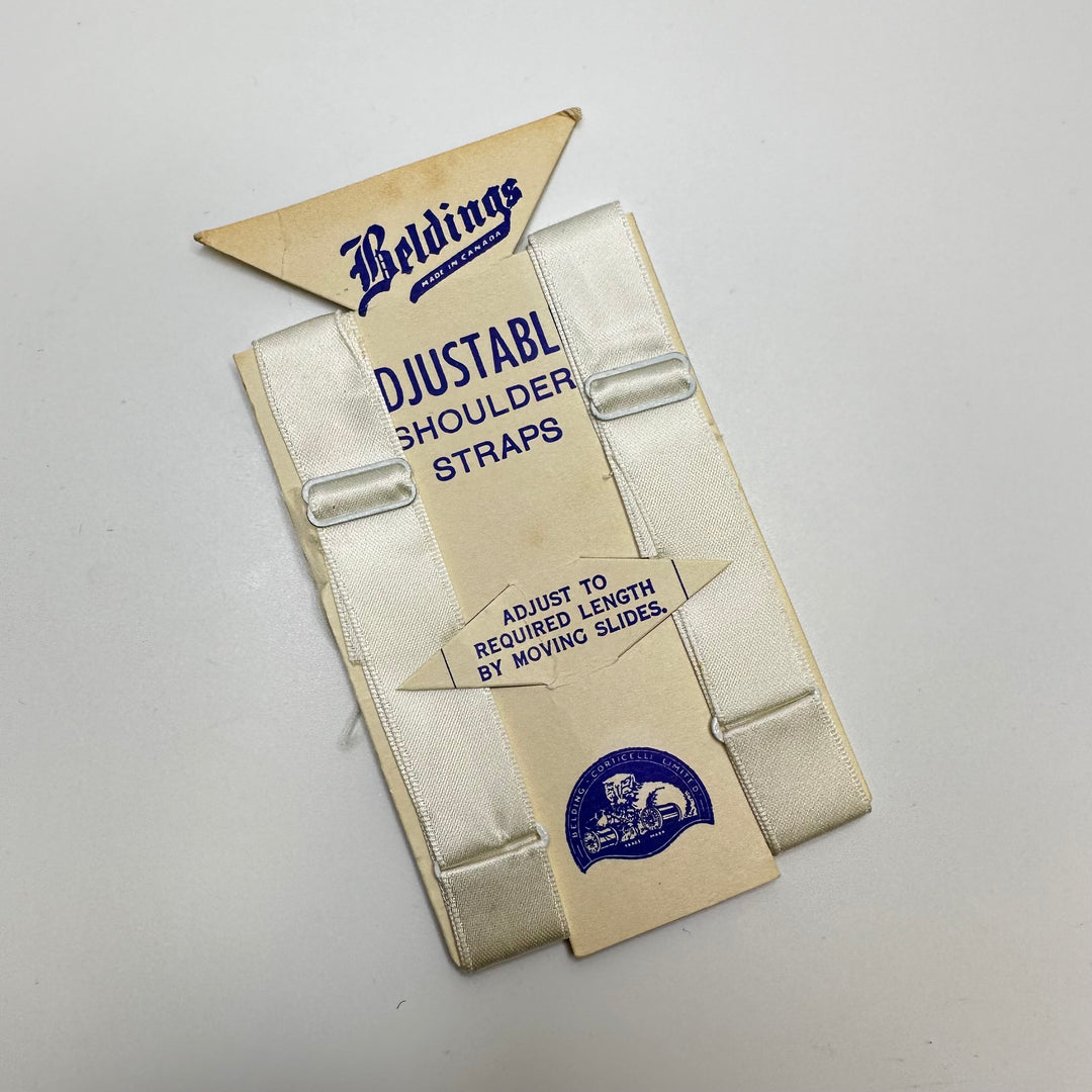 Vintage Satin Bra Straps Notions - Cream - Individual