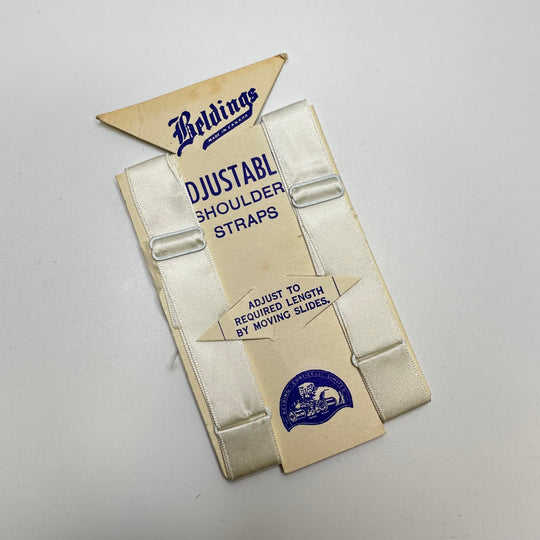 Vintage Satin Bra Straps Notions - Cream - Individual