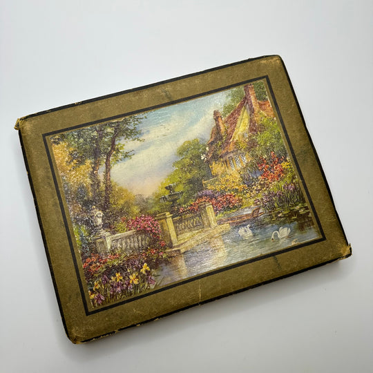 Vintage Embroidery Pattern Transfer Box Applique - Gold - 60 Pack