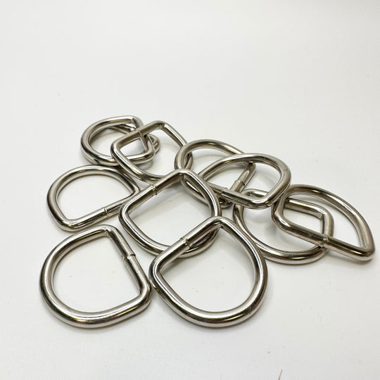 D Ring Accessories - Silver - 10 Pack