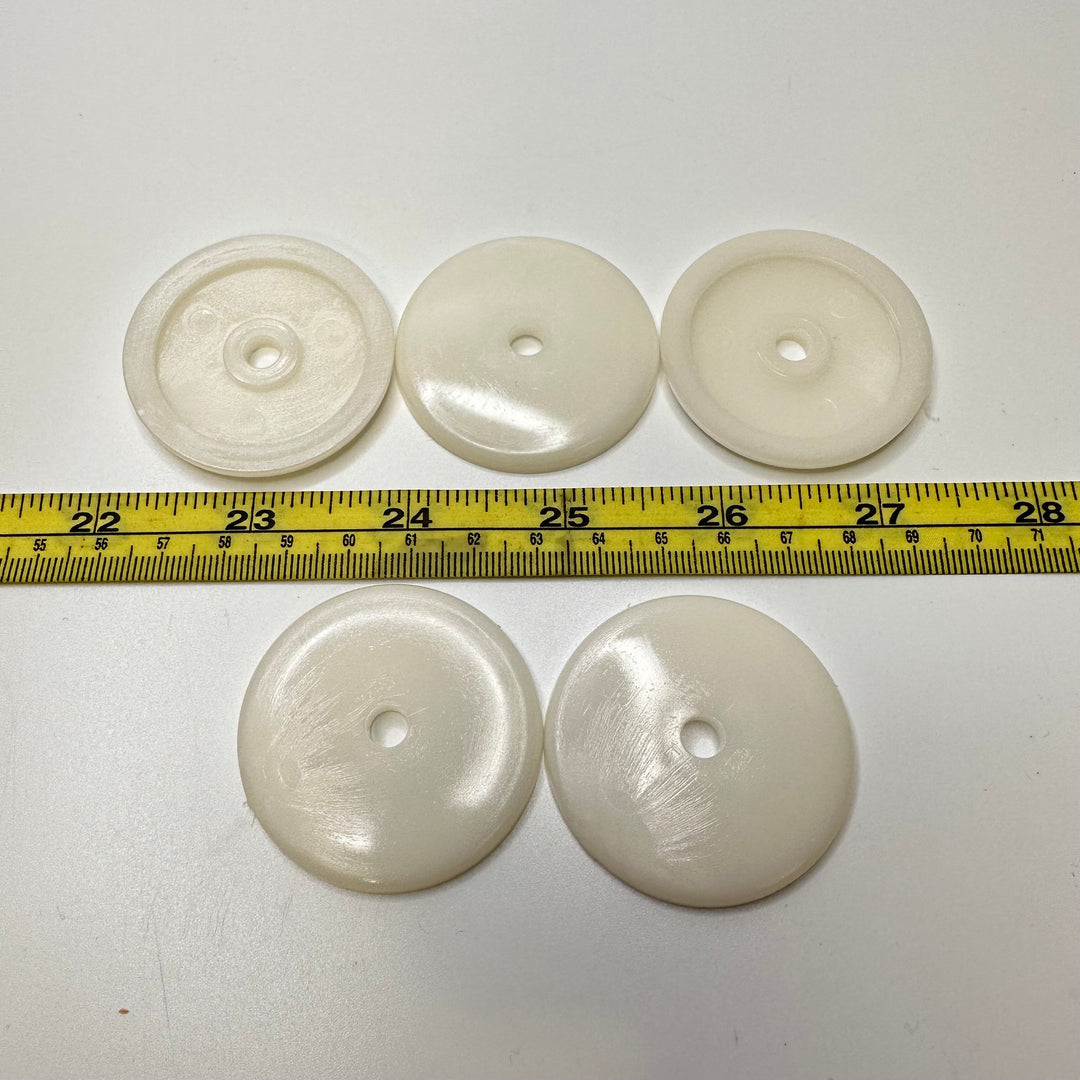 Plastic White Disks - White - 5 Pack