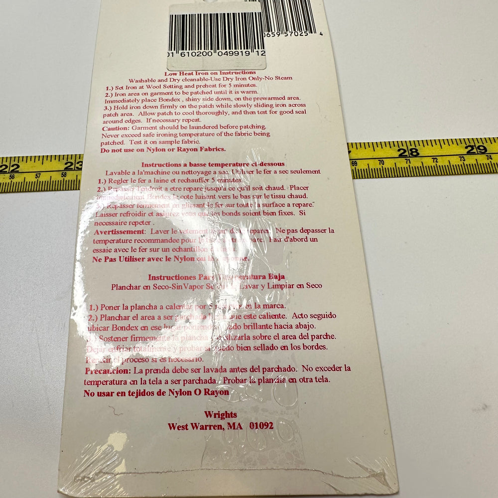 Iron On Fabric Mending Tape - White - Individual