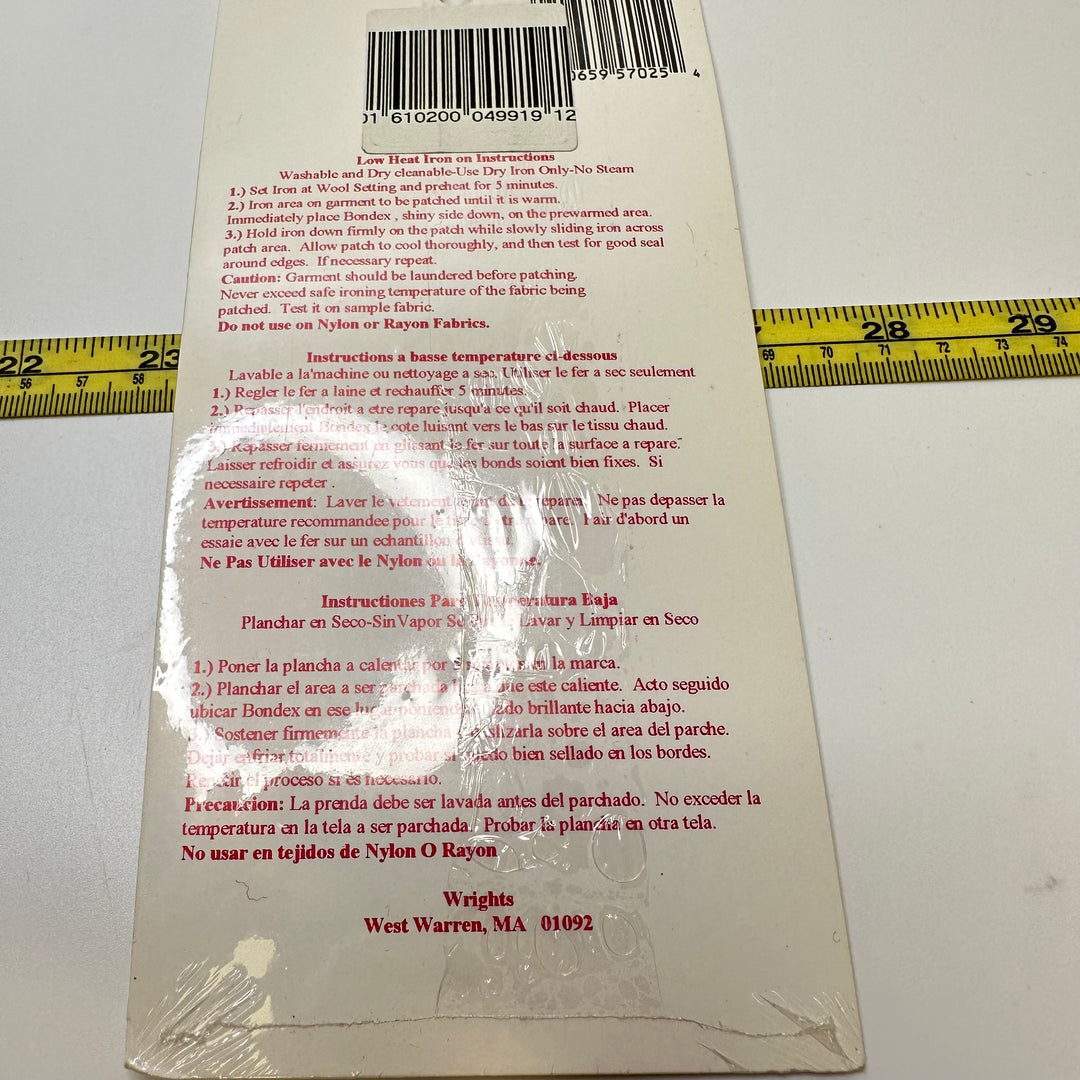 Iron On Fabric Mending Tape - White - Individual