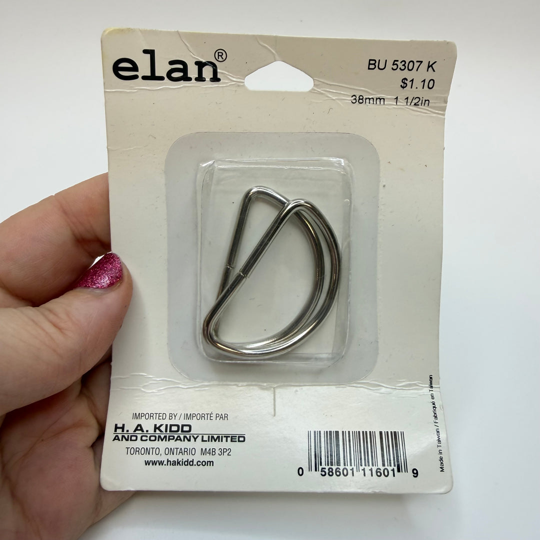 Metal D Ring Notions - Silver - 2 Pack