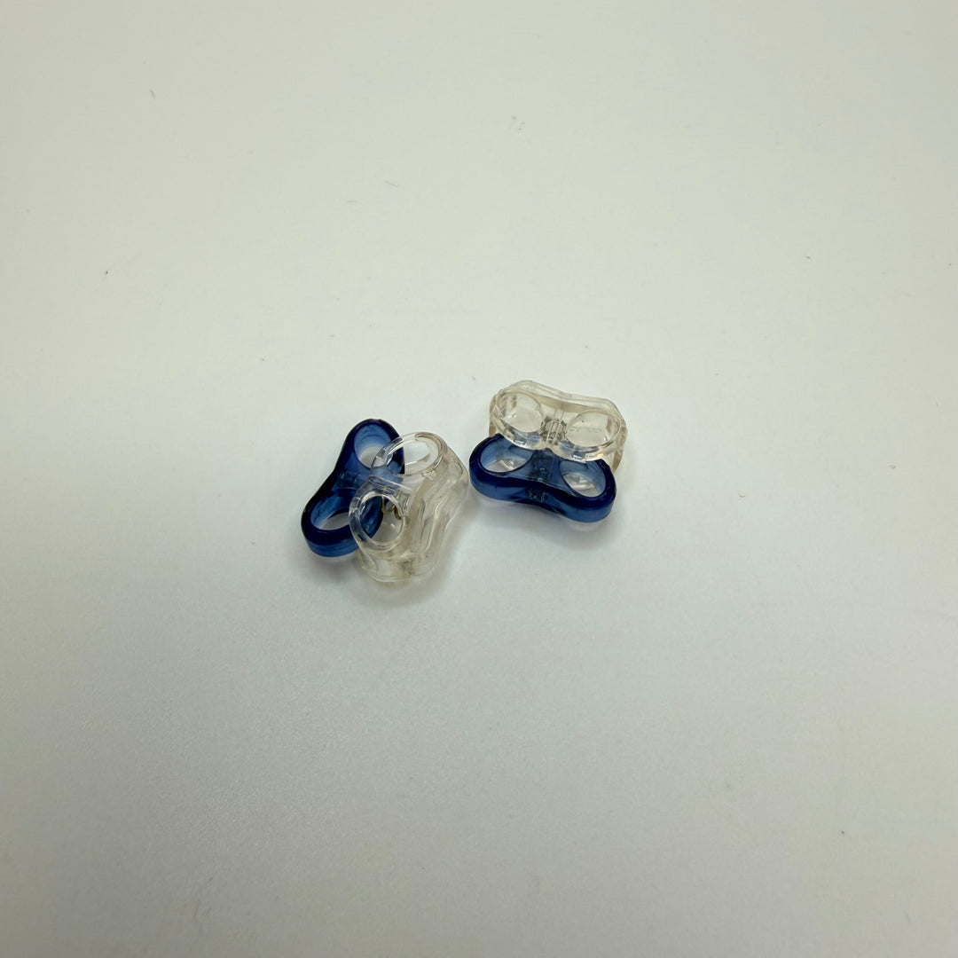 Plastic Spring Toggle Stopper Notions - Navy Clear - 2 Pack