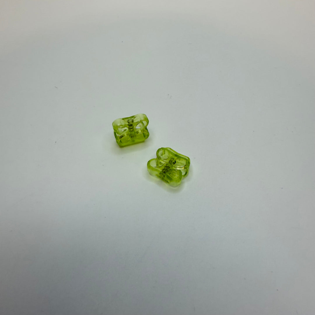 Plastic Spring Toggle Stopper Notions - Light Green - 2 Pack