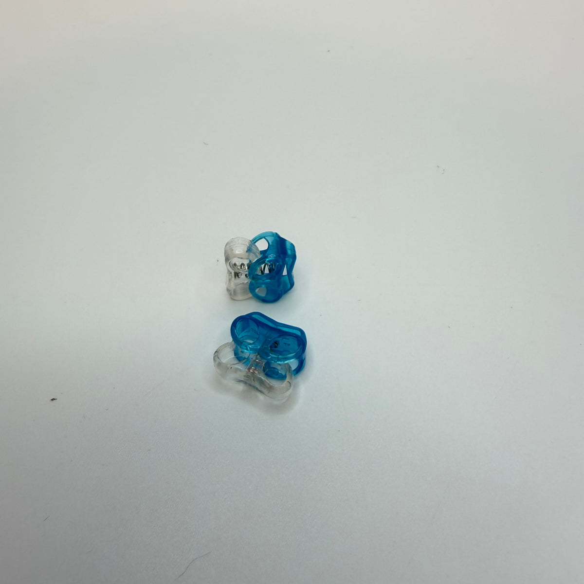 Plastic Spring Toggle Stopper Notions - Turquoise Clear - 2 Pack