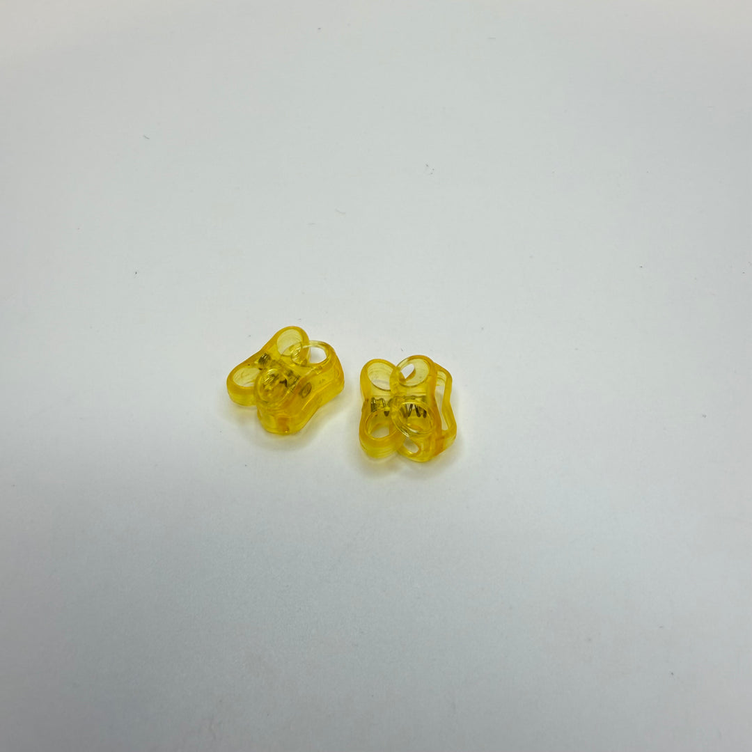 Plastic Spring Toggle Stopper Notions - Yellow - 2 Pack