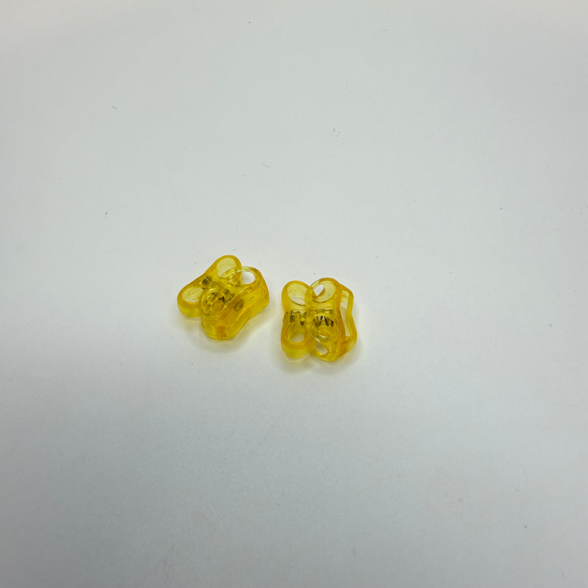 Plastic Spring Toggle Stopper Notions - Yellow - 2 Pack