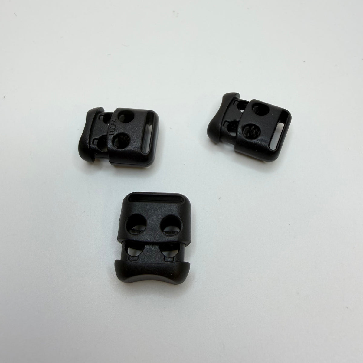 Plastic Spring Toggle Stopper Notions - Black - 3 Pack