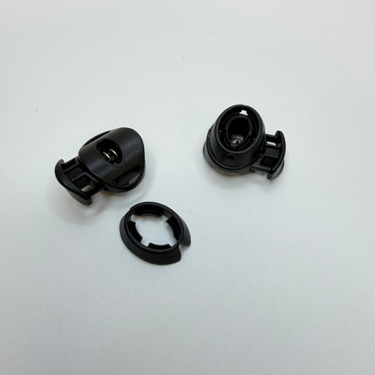 Spring Toggle Stopper With Snap Back Notions - Black - 2 Pack