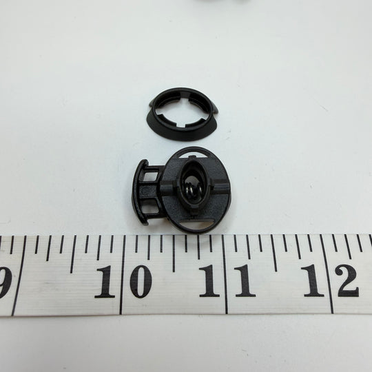 Spring Toggle Stopper With Snap Back Notions - Black - 2 Pack