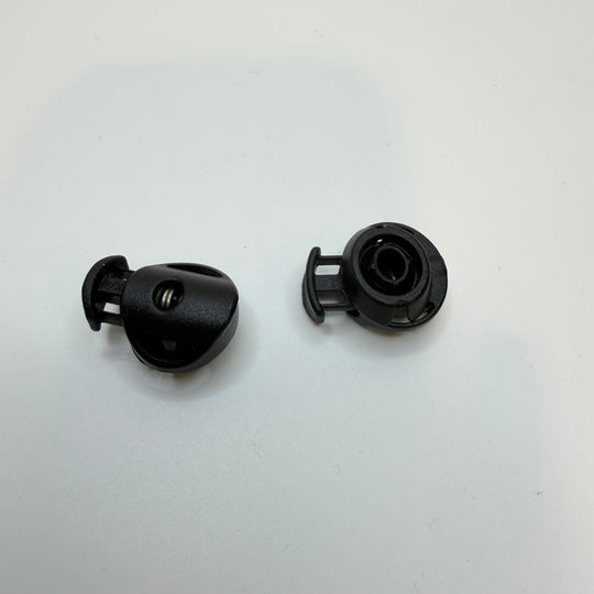 Spring Toggle Stopper With Snap Back Notions - Black - 2 Pack