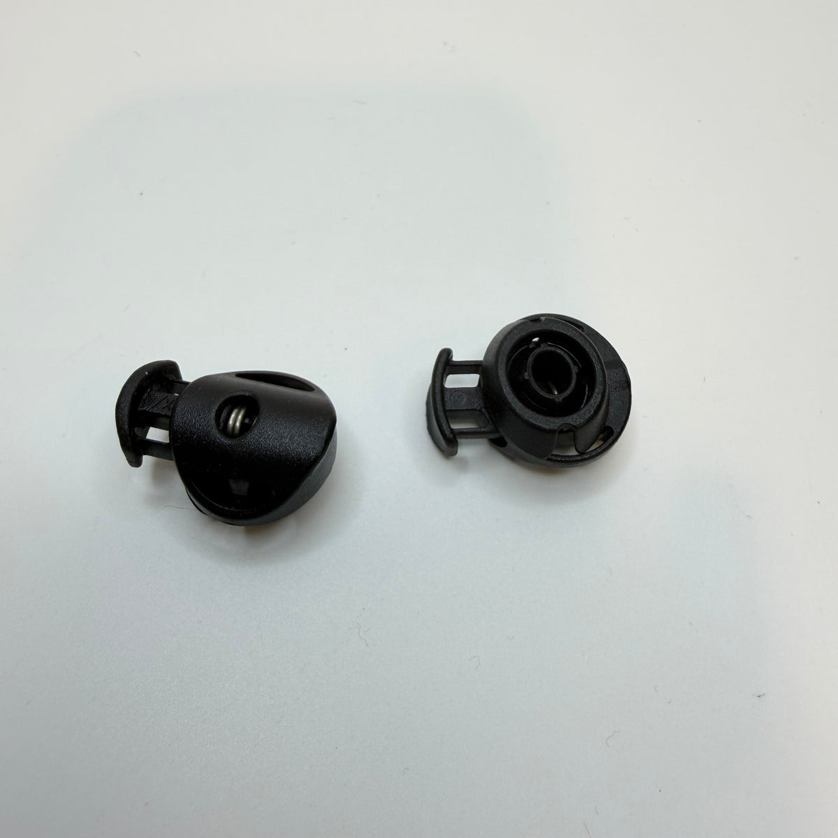 Spring Toggle Stopper With Snap Back Notions - Black - 2 Pack