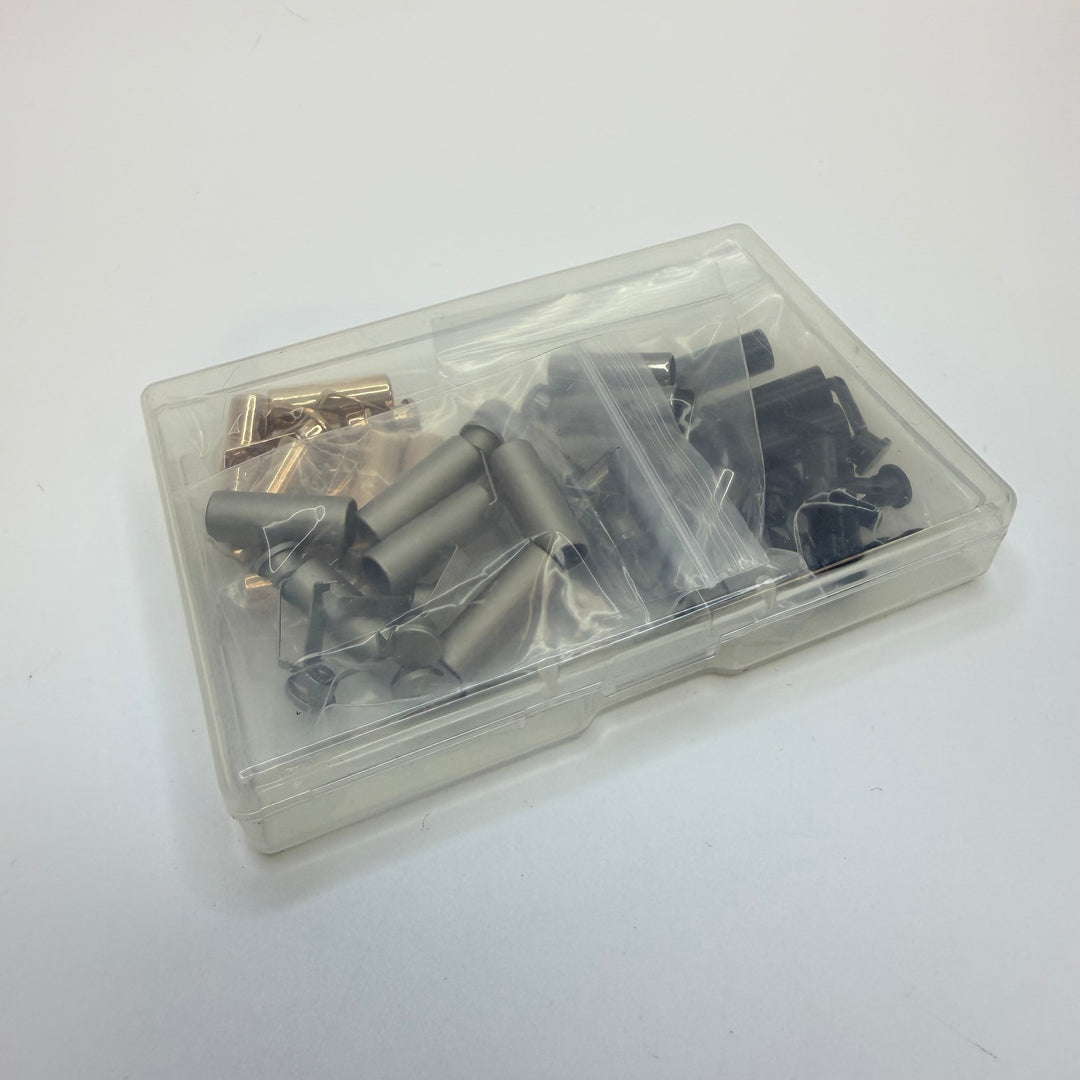 Metal Drawstring Cord Stopper Set Notions - Multi Metals - 24 Pack