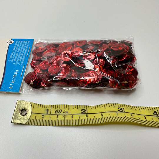 Sequins - Red - 100 Pack - FABCYCLE Deadstock and Sustainble Fabrics and Sewing Supplies