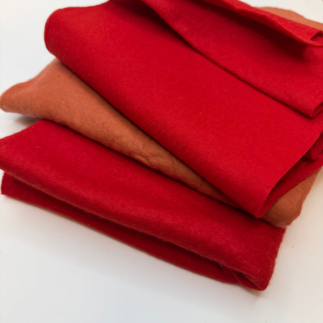 Felt - Red/Orange - 3 Pack