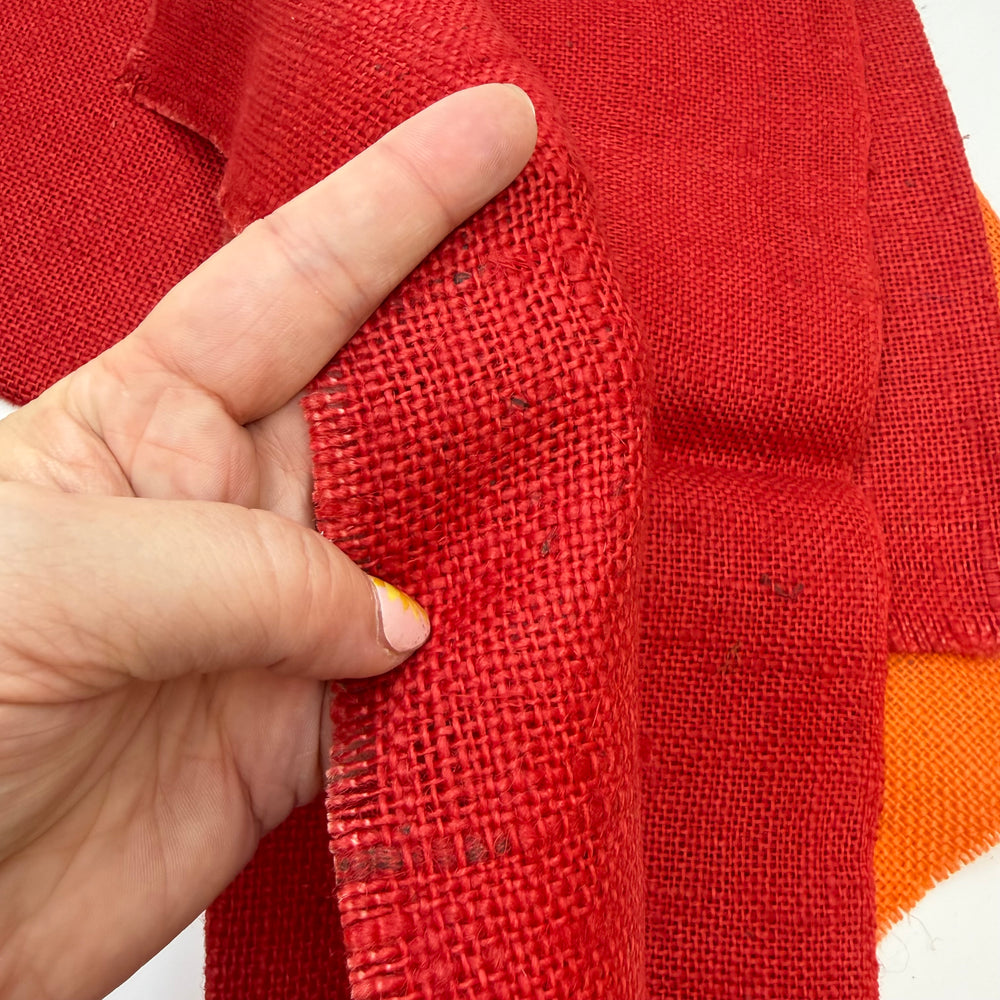 Burlap Felt - Red/Orange - 3 Pack