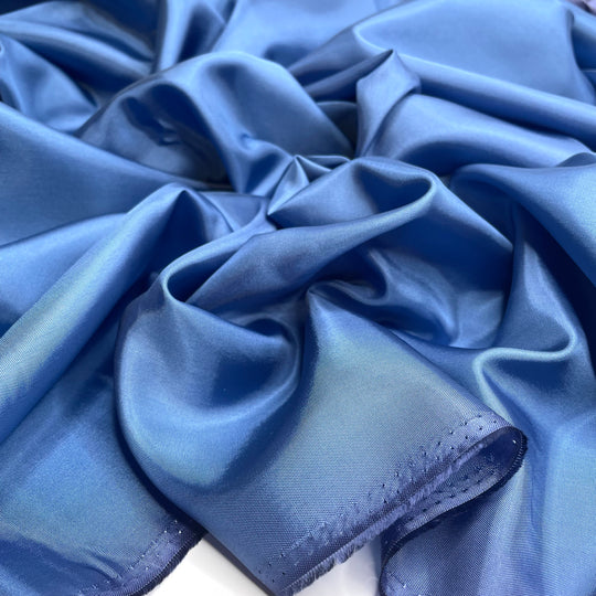 Im ... Da Ba Dee Da Be Di - Satin Poly Woven - Blue - Bundles - FABCYCLE Deadstock and Sustainble Fabrics and Sewing Supplies