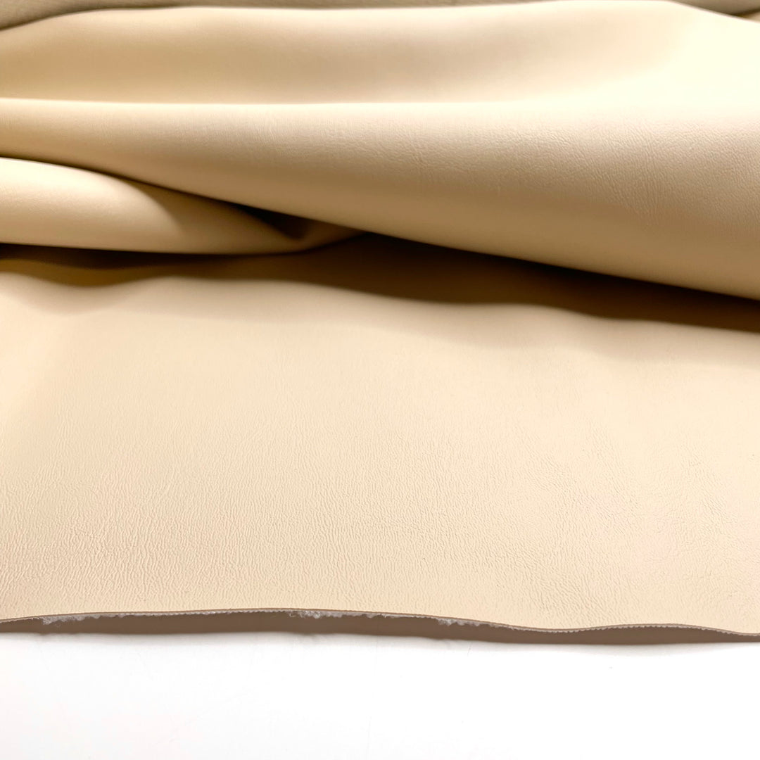 Reimagined Comfort - Waterproof Pleather Polyester Backing PU Blend Knit - Cream - Bundles - FABCYCLE Deadstock and Sustainble Fabrics and Sewing Supplies