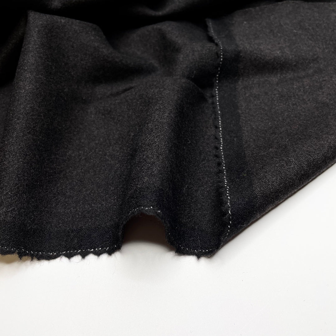Camp Trip - Wool Woven - Black - 1.7M Bundle - FABCYCLE Deadstock and Sustainble Fabrics and Sewing Supplies