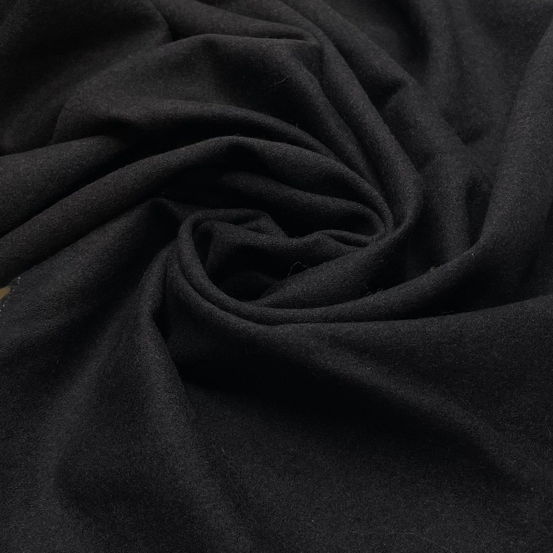 Camp Trip - Wool Woven - Black - 1.7M Bundle - FABCYCLE Deadstock and Sustainble Fabrics and Sewing Supplies