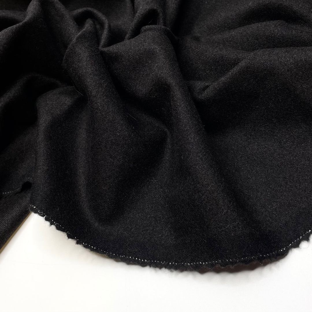Camp Trip - Wool Woven - Black - 1.7M Bundle - FABCYCLE Deadstock and Sustainble Fabrics and Sewing Supplies