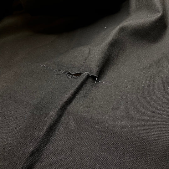 Stiff Upper Lip - Twill Weave Cotton Blend Woven - Black - 2M Bundle - FABCYCLE Deadstock and Sustainble Fabrics and Sewing Supplies