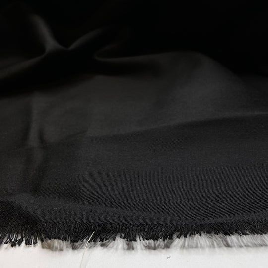 Stiff Upper Lip - Twill Weave Cotton Blend Woven - Black - 2M Bundle - FABCYCLE Deadstock and Sustainble Fabrics and Sewing Supplies