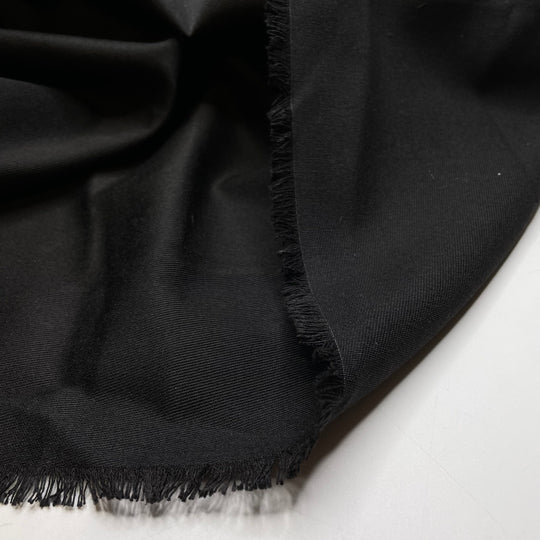 Stiff Upper Lip - Twill Weave Cotton Blend Woven - Black - 2M Bundle - FABCYCLE Deadstock and Sustainble Fabrics and Sewing Supplies