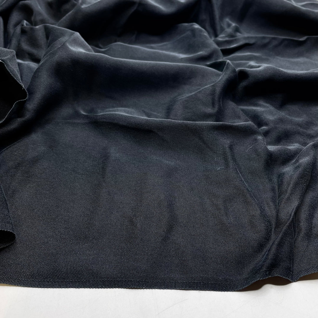 Smooth Operator - Suede Silk Woven - Black - 2.6M Bundle - FABCYCLE Deadstock and Sustainble Fabrics and Sewing Supplies