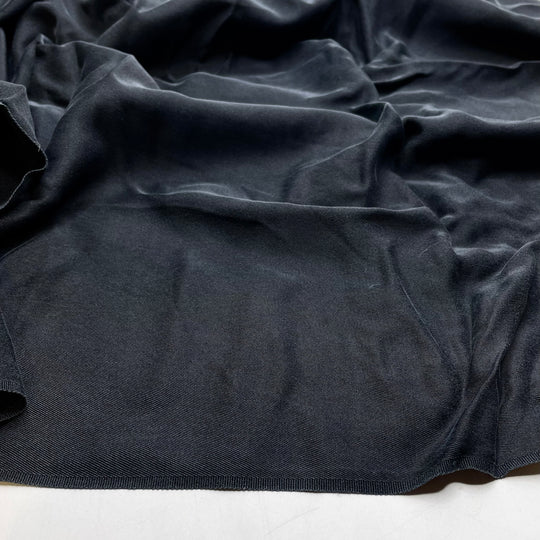 Smooth Operator - Suede Silk Woven - Black - 2.6M Bundle - FABCYCLE Deadstock and Sustainble Fabrics and Sewing Supplies