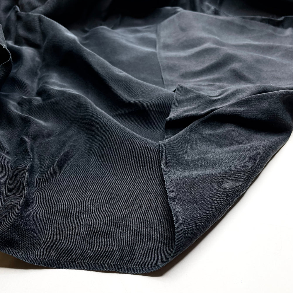 Smooth Operator - Suede Silk Woven - Black - 2.6M Bundle - FABCYCLE Deadstock and Sustainble Fabrics and Sewing Supplies
