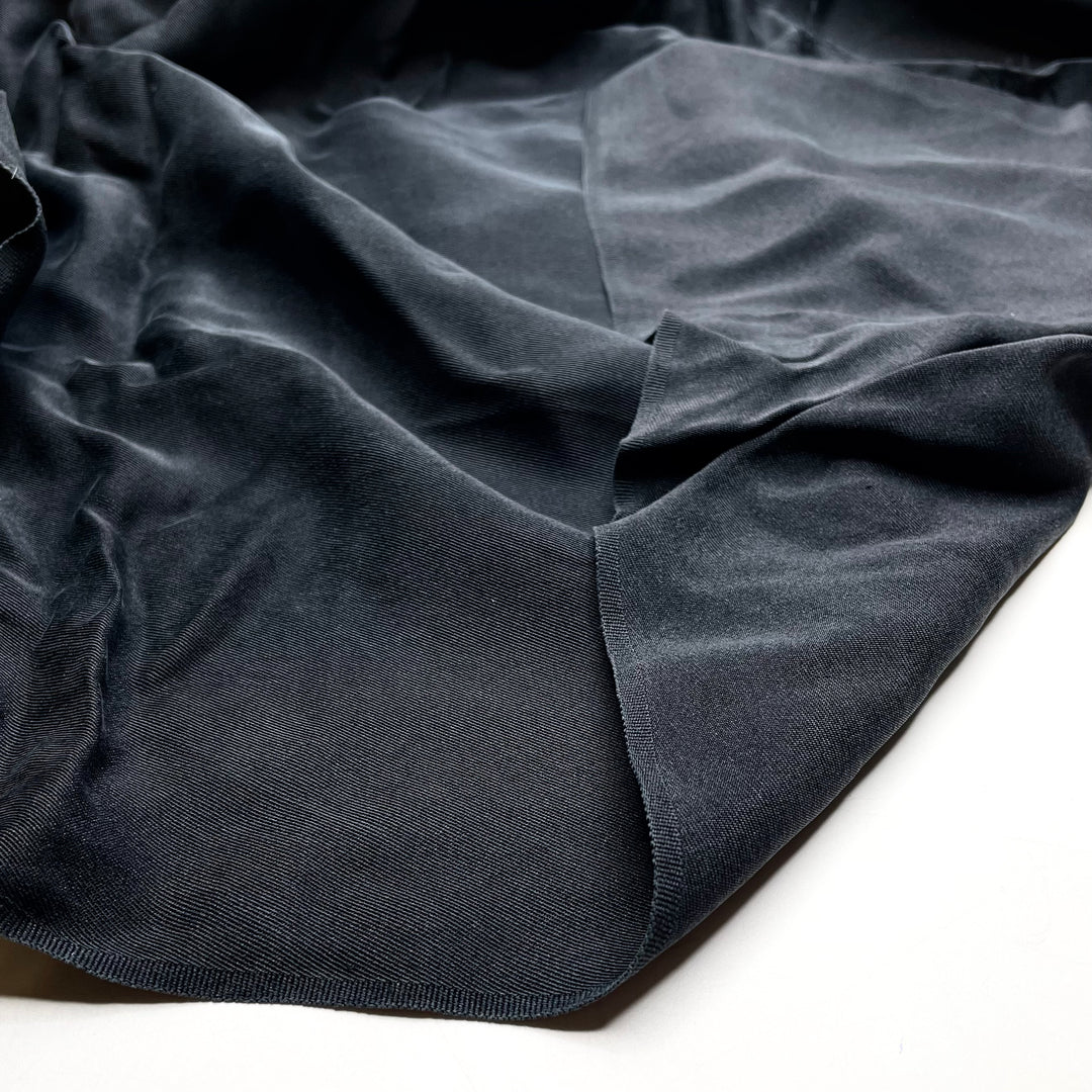 Smooth Operator - Suede Silk Woven - Black - 2.6M Bundle - FABCYCLE Deadstock and Sustainble Fabrics and Sewing Supplies