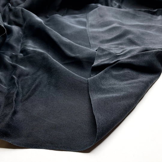 Smooth Operator - Suede Silk Woven - Black - 2.6M Bundle - FABCYCLE Deadstock and Sustainble Fabrics and Sewing Supplies