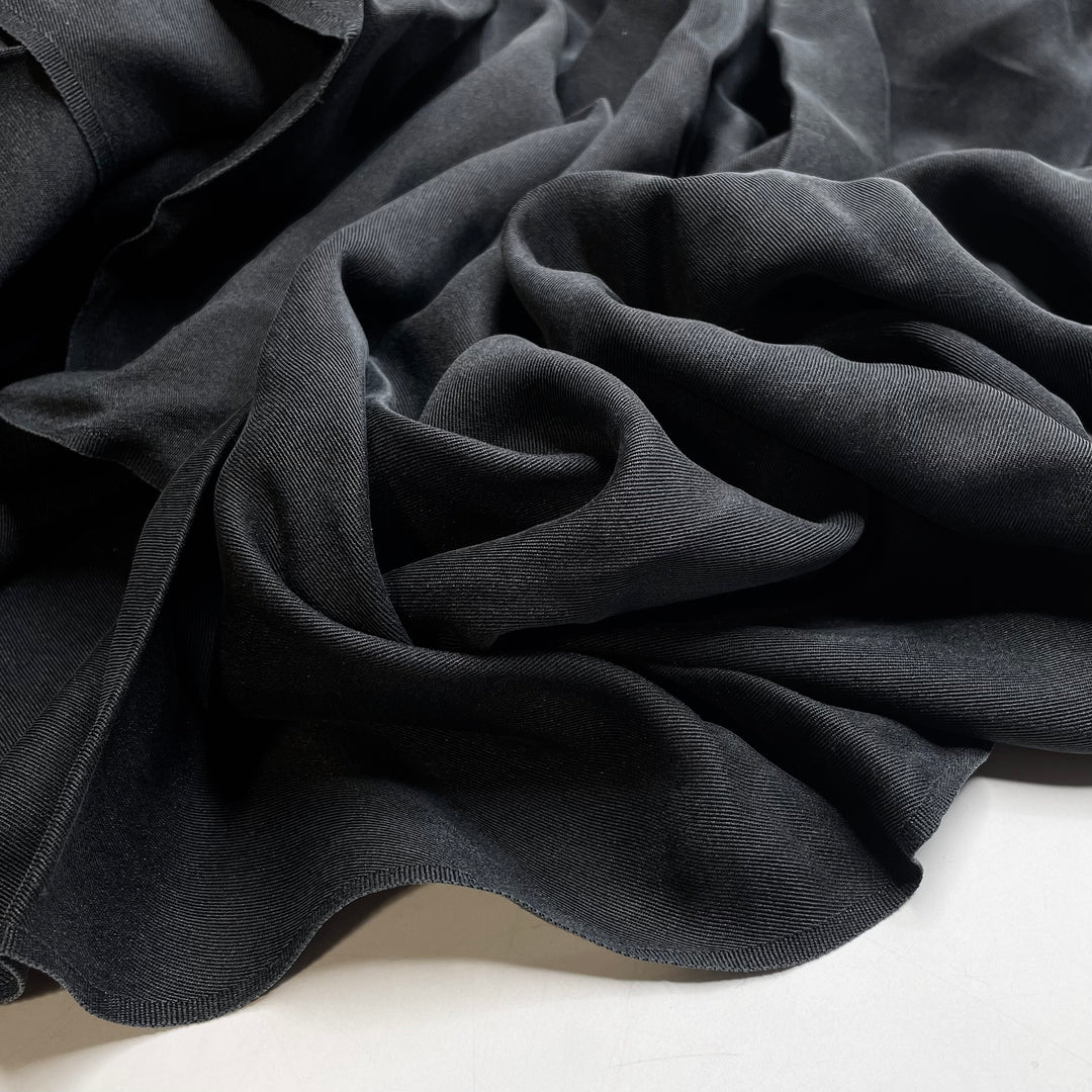 Smooth Operator - Suede Silk Woven - Black - 2.6M Bundle - FABCYCLE Deadstock and Sustainble Fabrics and Sewing Supplies