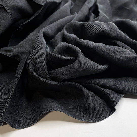 Smooth Operator - Suede Silk Woven - Black - 2.6M Bundle - FABCYCLE Deadstock and Sustainble Fabrics and Sewing Supplies