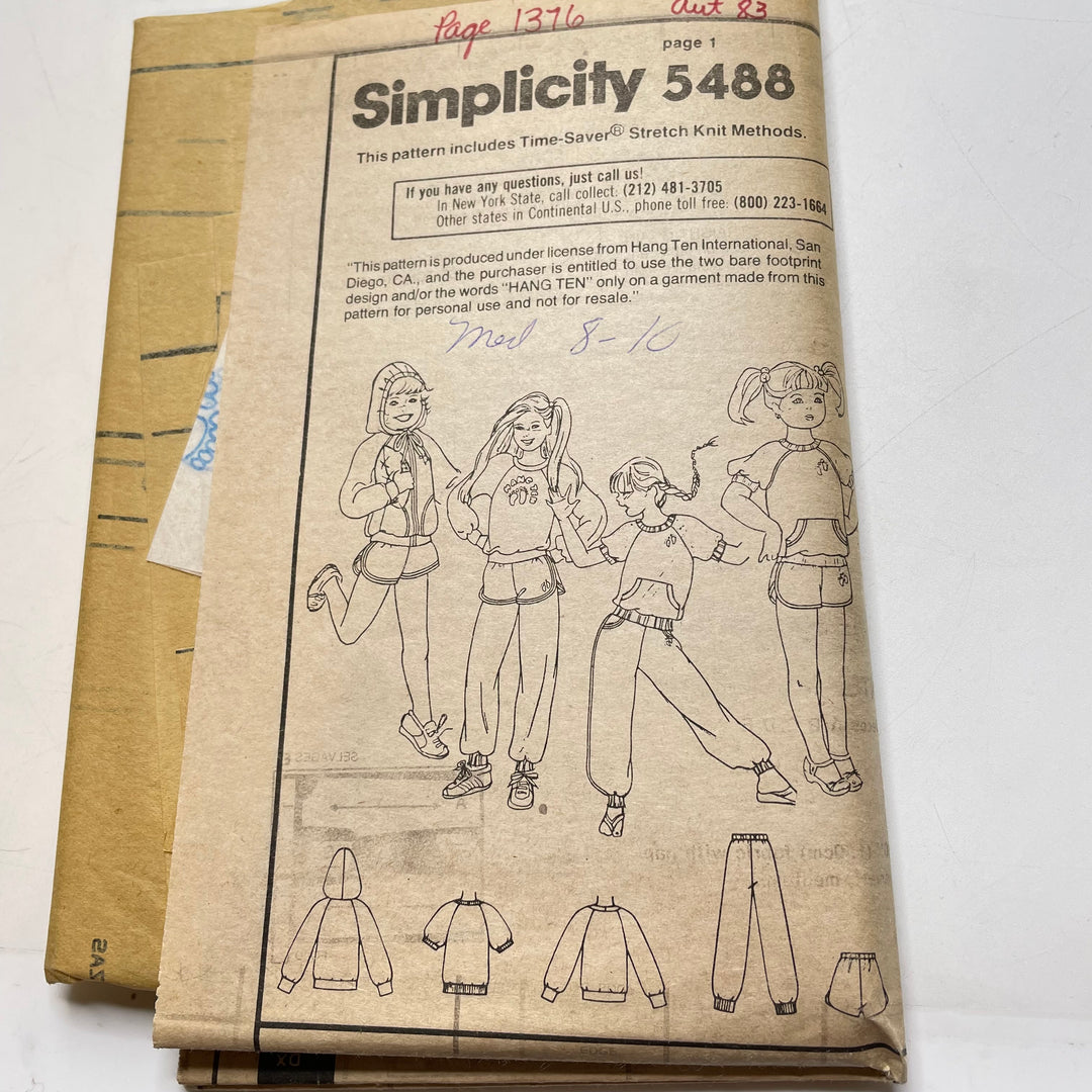 Sewing Pattern - Childrenswear - Simplicity 5488