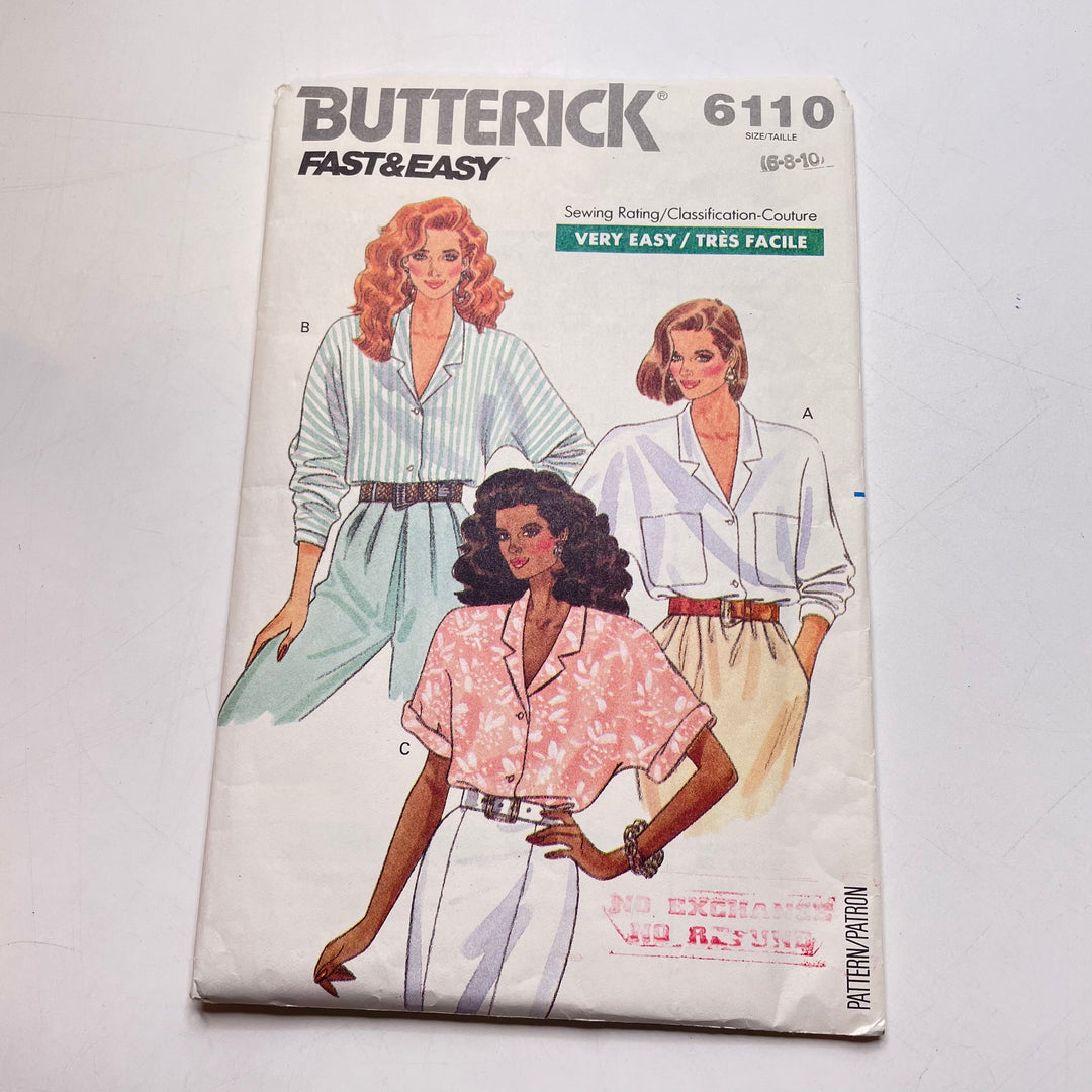 Sewing Pattern - Womenswear - Butterick 6110