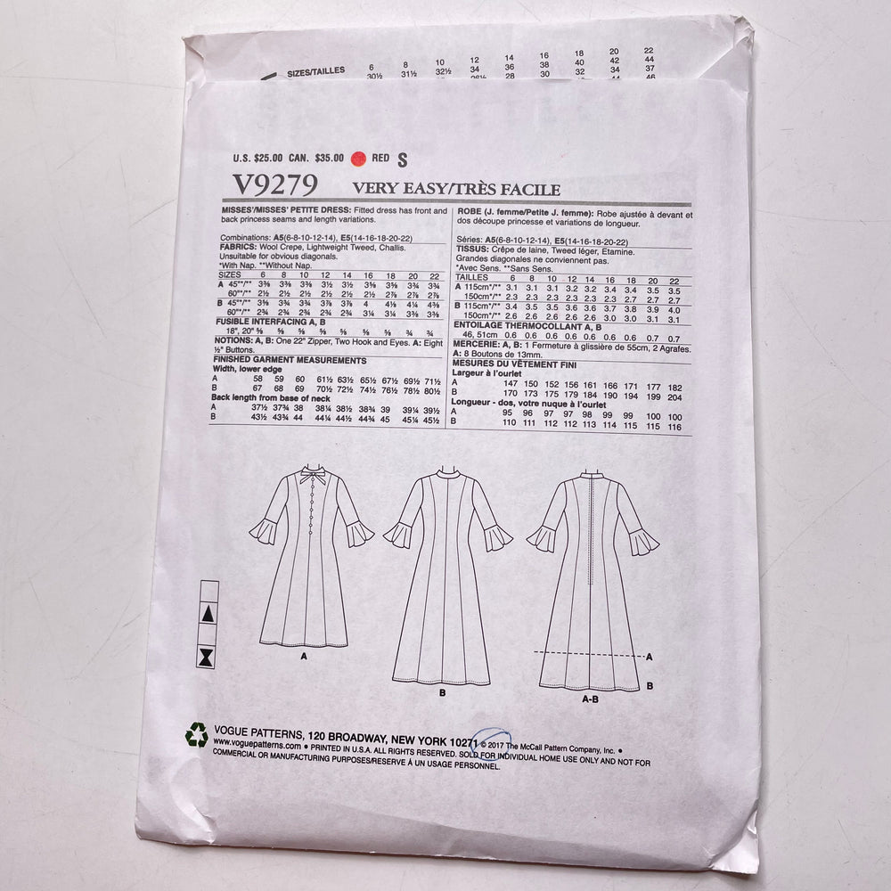 Sewing Pattern - Womenswear - Vogue V9279