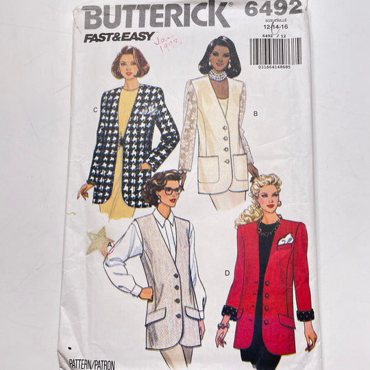 Sewing Pattern - Womenswear - Butterick 6492