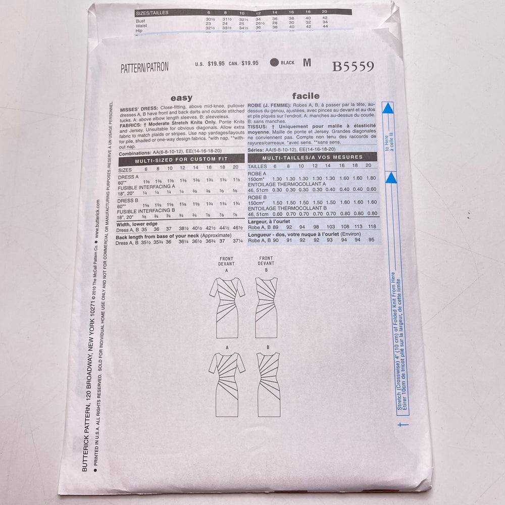 Sewing Pattern - Womenswear - Butterick B5559