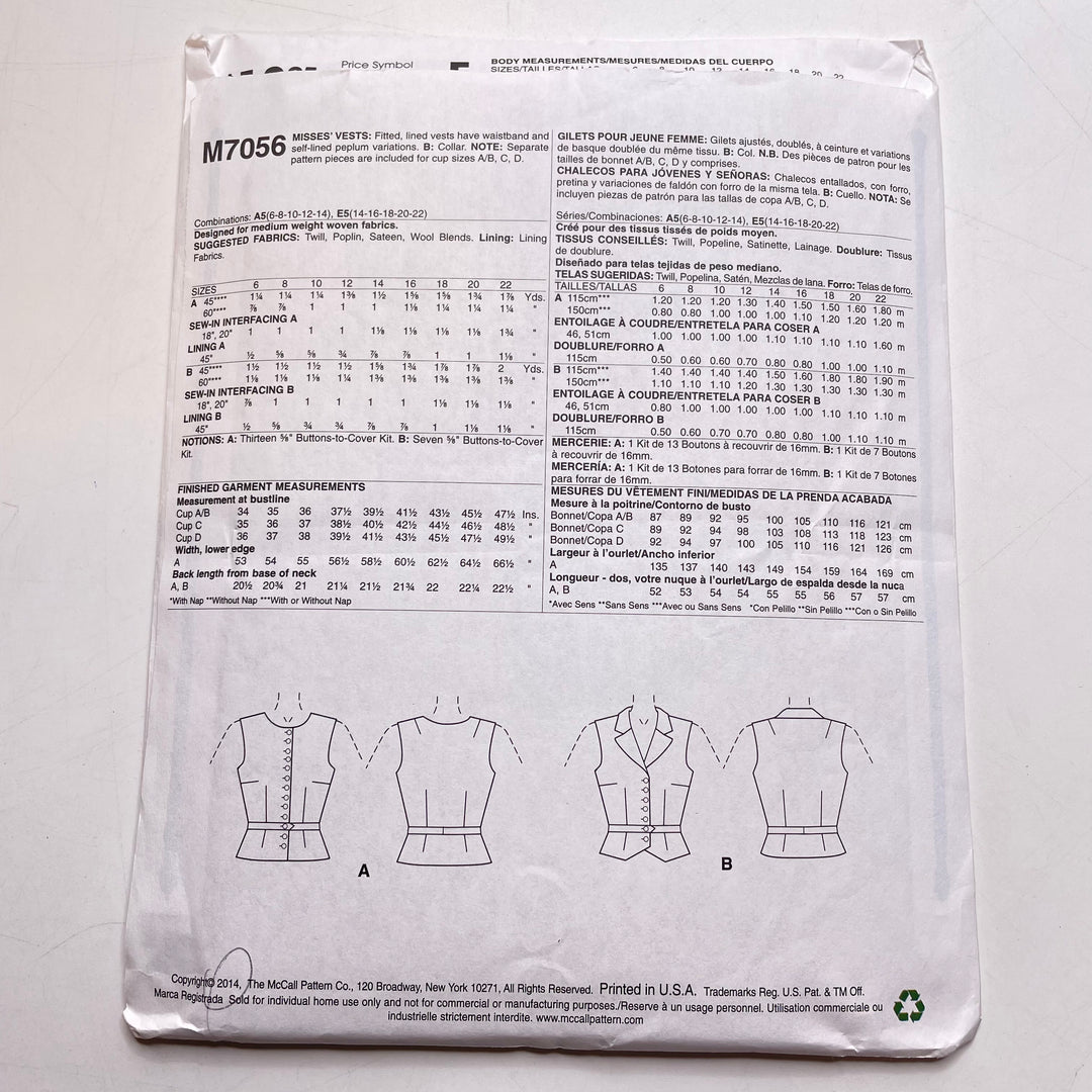 Sewing Pattern - Womenswear - McCall&