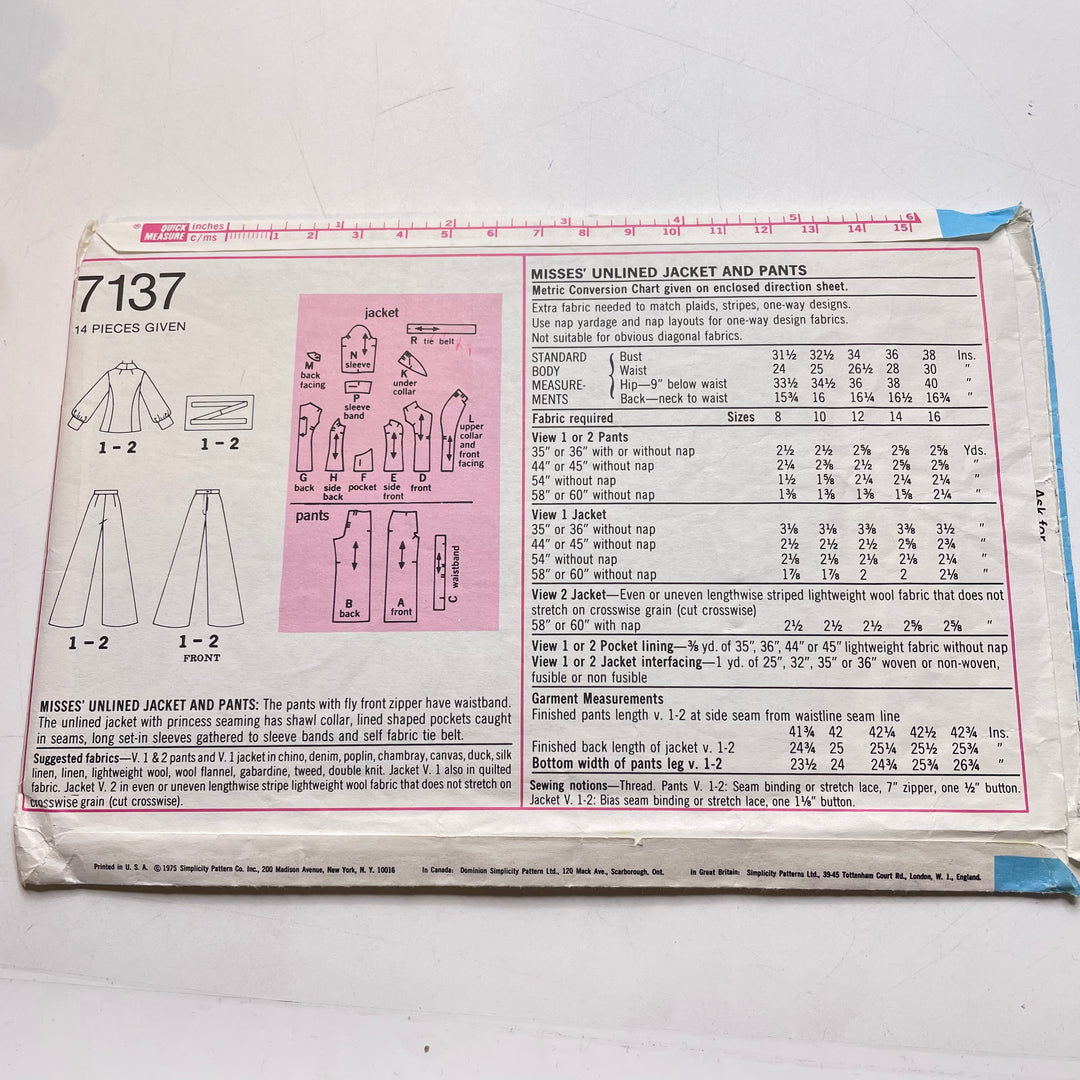 Sewing Pattern - Womenswear - Simplicity 7137