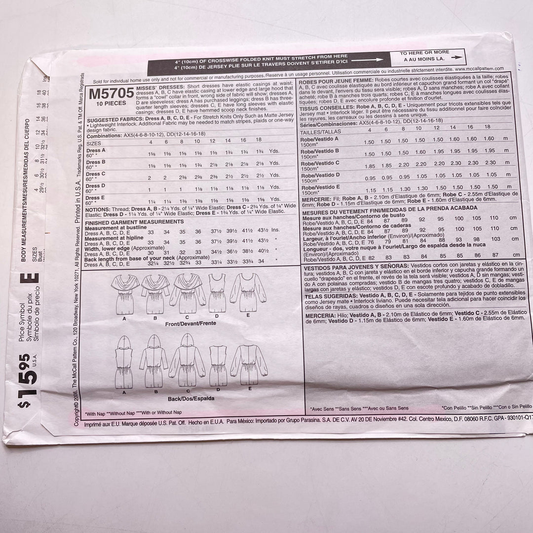 Sewing Pattern - Womenswear - McCall&