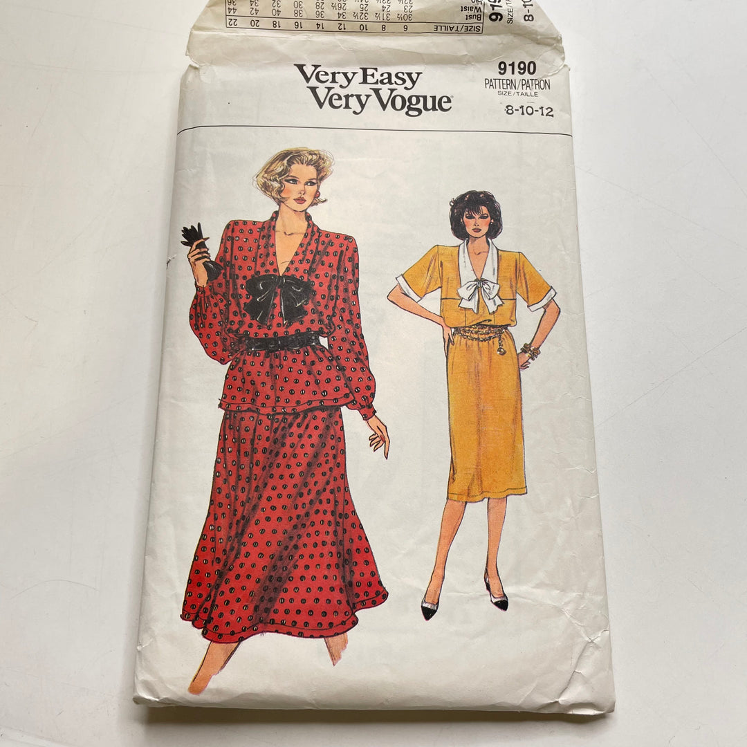 Sewing Pattern - Womenswear - Vogue 9190