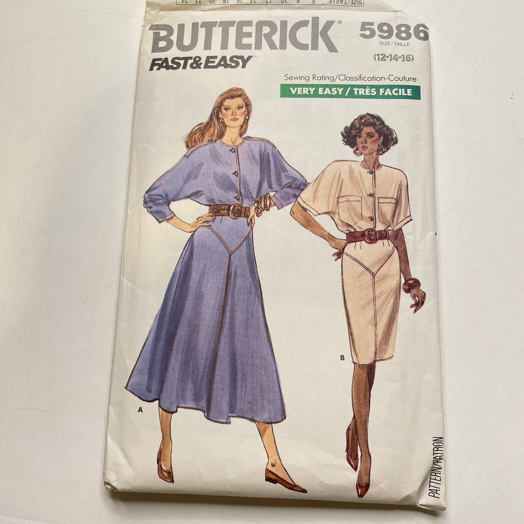 Sewing Pattern - Womenswear - Butterick 5986
