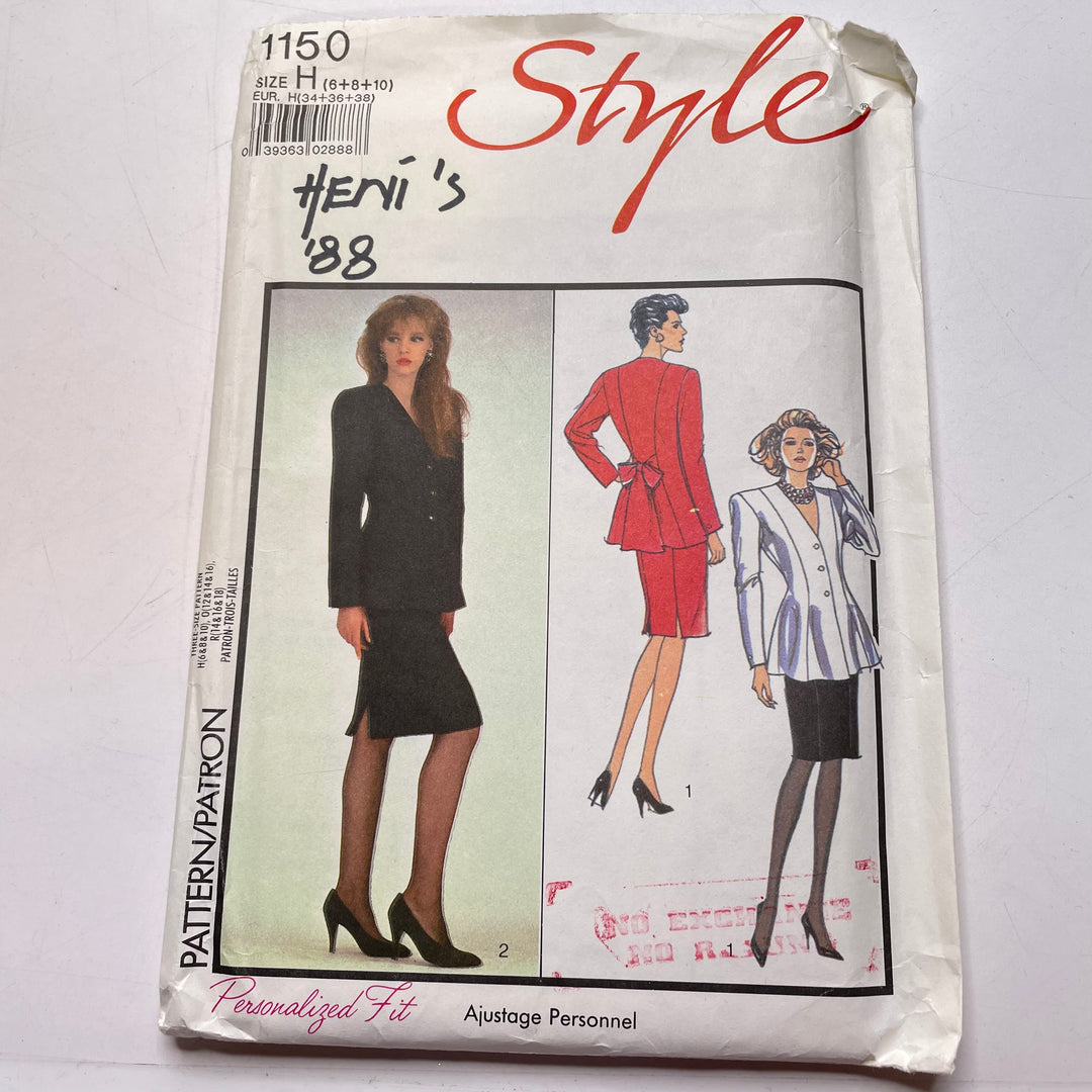 Sewing Pattern - Womenswear - Style 1150