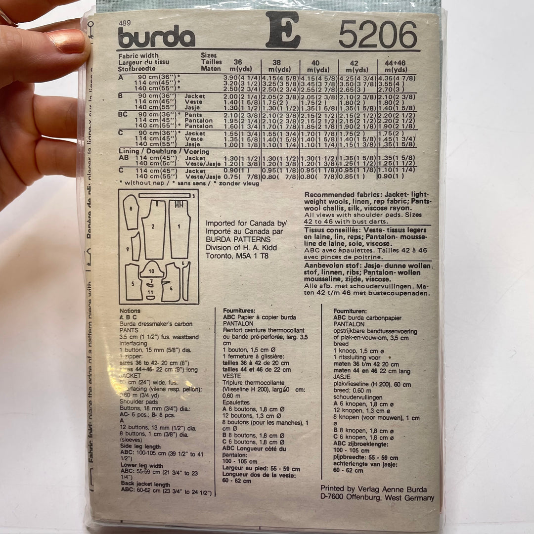 Sewing Pattern - Womenswear - Burda 5206